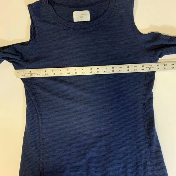Anthropologie Sol Angeles‎ Women's Cold Shoulder Navy Long Sleeve Dress Size M - Picture 9 of 11